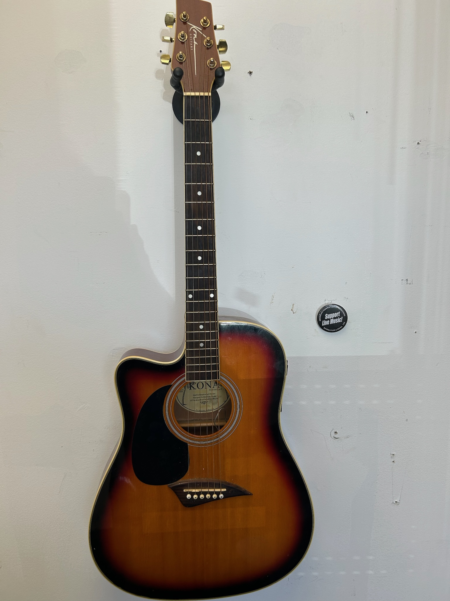 Kona Left-handed Acoustic Guitar